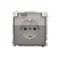 Simon Basic WMBW-73111x-1011 Schuko socket for IP44 version (module) 16A, 250V~, screw terminals; white. Transparent flap