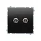 Simon Basic WMUA-05xxx2-Y011 Doppel-F-Antennenbuchse (Modul); schwarz