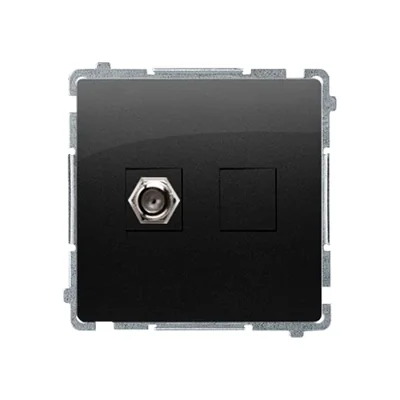 Simon Basic WMUA-05xxxx-Y011 Conector de antena individual tipo F (módulo); negro