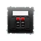 Simon Basic WMUG-02000x-Y011 2-way loudspeaker socket with labeling field (module). Input and output wire cross-section: 2.5 mm2. Clip and screw mounting; black