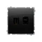 Simon Basic WMUH-01xxx1-Y011 HDMI + RJ45 Cat.6 (module) ; noir