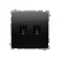 Simon Basic WMUH-0xxxx2-Y011 Dual HDMI Socket (Module); Black