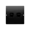 Simon Basic WMUK-0520F2-Y011 Double RJ45 computer socket, category 5e (module). Screw-mount socket to box; black