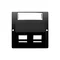 Simon Basic WMUK-P2x2xx-Y013 Angled Keystone Data Cable Socket Cover. Screw-mount socket to box; black