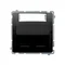 Simon Basic WMUK-P2x3xx-Y013 Doppelwinkel-Keystone-Datenbuchsenabdeckung mit Beschriftungsfeld. Montage mit Clips oder Schrauben; Schwarz