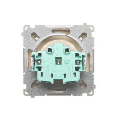 Simon Basic WMUW-00110C-9021 Socket with grounding (module) 16A, 250V~, quick connectors; beige