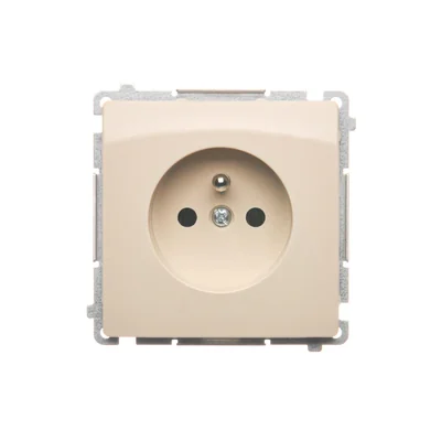 Simon Basic WMUW-00110C-9021 Zásuvka s uzemněním (modul) 16A, 250V~, rychlospojky; béžová