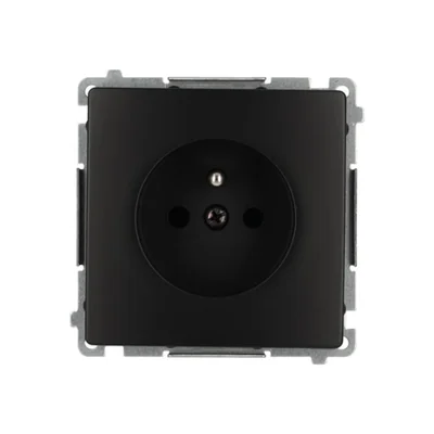 Simon Basic WMUW-00110x-Y021 Socket with grounding (module) 16A, 250V~, screw terminals; black