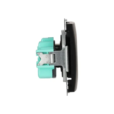 Simon Basic WMUW-00110x-Y021 Steckdose mit Erdung (Modul) 16 A, 250 V~, Schraubklemmen; schwarz