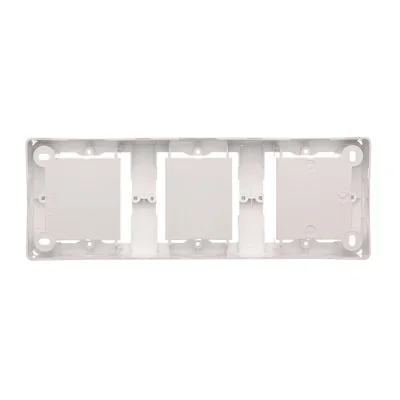 SIMON CLASSIC Aufputzdose mit dreifacher weißer Platte