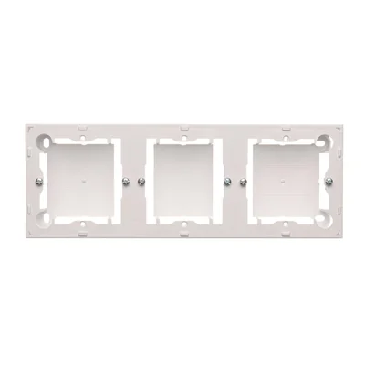 SIMON CLASSIC Surface-mounted box with triple white plate