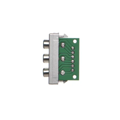 Simon Connect TSC-K105B-8 K45/2 connector board 3x RCA (CINCH) 22.5x45mm + inserts; screw terminals; aluminum