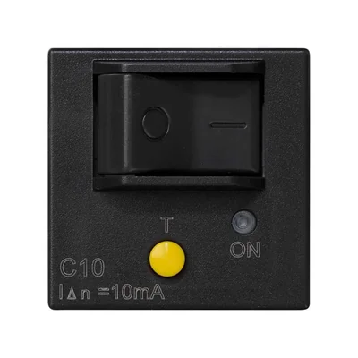 Simon Connect TSC-K107A-14 K45 10A/10mA Residual Current Circuit Breaker; Black