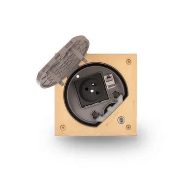 Simon Connect TSC-KSE25USEC-2371 Insert with cover, with RJ45 socket + cat5e with lock; brass.