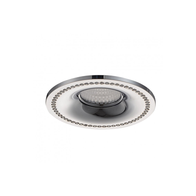 SIMON ROUND Chrome recessed ceiling lamp