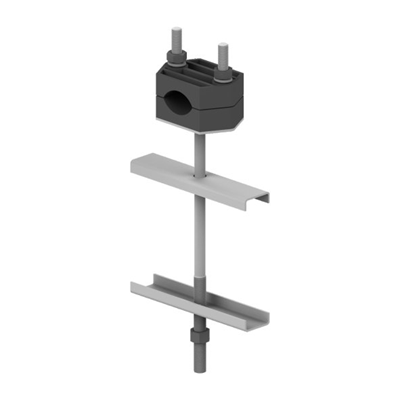 Single cable holder for a ŻN pole with an offset, L=200mm, hot-dip galvanized