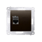 Single computer socket RJ45 cat. 6 shielded with anti-dust cover (module) brown matt metallic