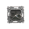 Single computer socket RJ45 cat. 6 with anti-dust cover (module) brown matt metallic