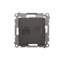 Single computer socket RJ45 cat. 6 with anti-dust cover (module) brown matt metallic