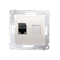 Single computer socket RJ45 category 6 shielded with anti-dust cover (module) cream