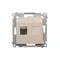 Single computer socket RJ45 category 6 shielded with anti-dust cover (module) cream