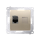 Single computer socket RJ45, category 6, shielded with anti-dust cover (module) gold (metallic)