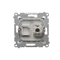 Single computer socket RJ45, category 6, shielded with anti-dust cover (module) silver (metallic)