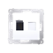 Single computer socket RJ45 category 6 with anti-dust cover (module) white