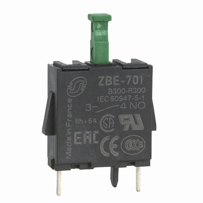 Single contact block 1NO, for printed circuit boards