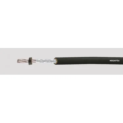 Single-core rubber cable, short-circuit resistant up to 1 kV NSGAFÖU 1x4 mm² black