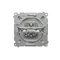 Single end antenna socket, metallic satin module