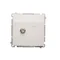Single F-type antenna socket, white