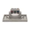 Single flush-mounted French type IP55 stainless steel socket