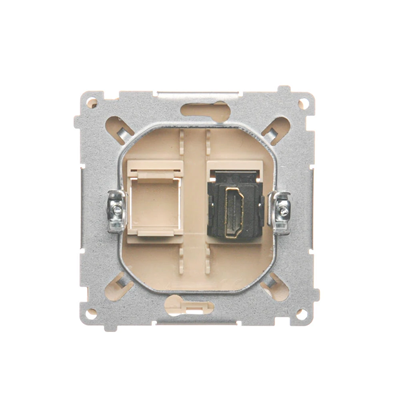 Single HDMI socket (module) beige