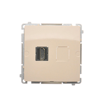 Single HDMI socket (module) beige
