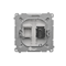 Single HDMI socket (module) metallic satin