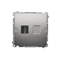 Single HDMI socket (module) metallic satin