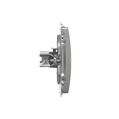 Single HDMI socket (module) metallic satin