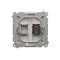 Single HDMI socket (module) metallic stainless steel