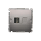 Single HDMI socket (module) metallic stainless steel