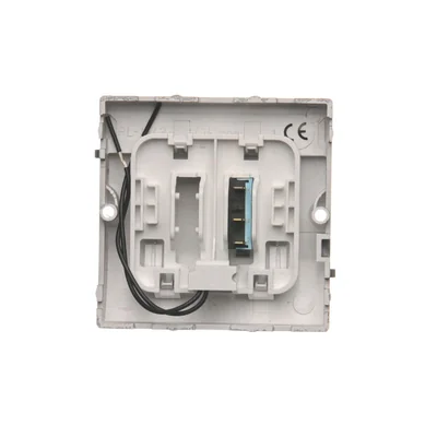 Single hotel switch with backlight, 10A, metallic stainless steel