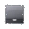 Single hotel switch with backlight, 10A, metallic stainless steel