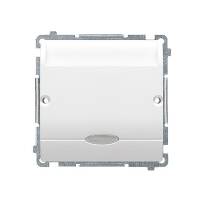 Single hotel switch with backlight, 10A, white