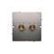 Single loudspeaker socket -1 loudspeaker column (module) inox (metallic)
