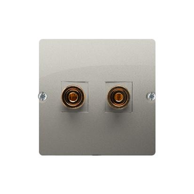 Single loudspeaker socket -1 loudspeaker column (module) satin (metallic)