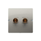 Single loudspeaker socket -1 loudspeaker column (module) satin (metallic)