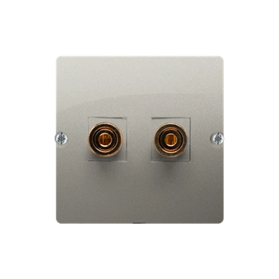 Single loudspeaker socket -1 loudspeaker column (module) satin (metallic)