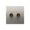 Single loudspeaker socket -1 loudspeaker column (module) satin (metallic)