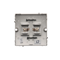 Single loudspeaker socket -1 loudspeaker column (module) satin (metallic)