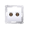 Single loudspeaker socket (module) white